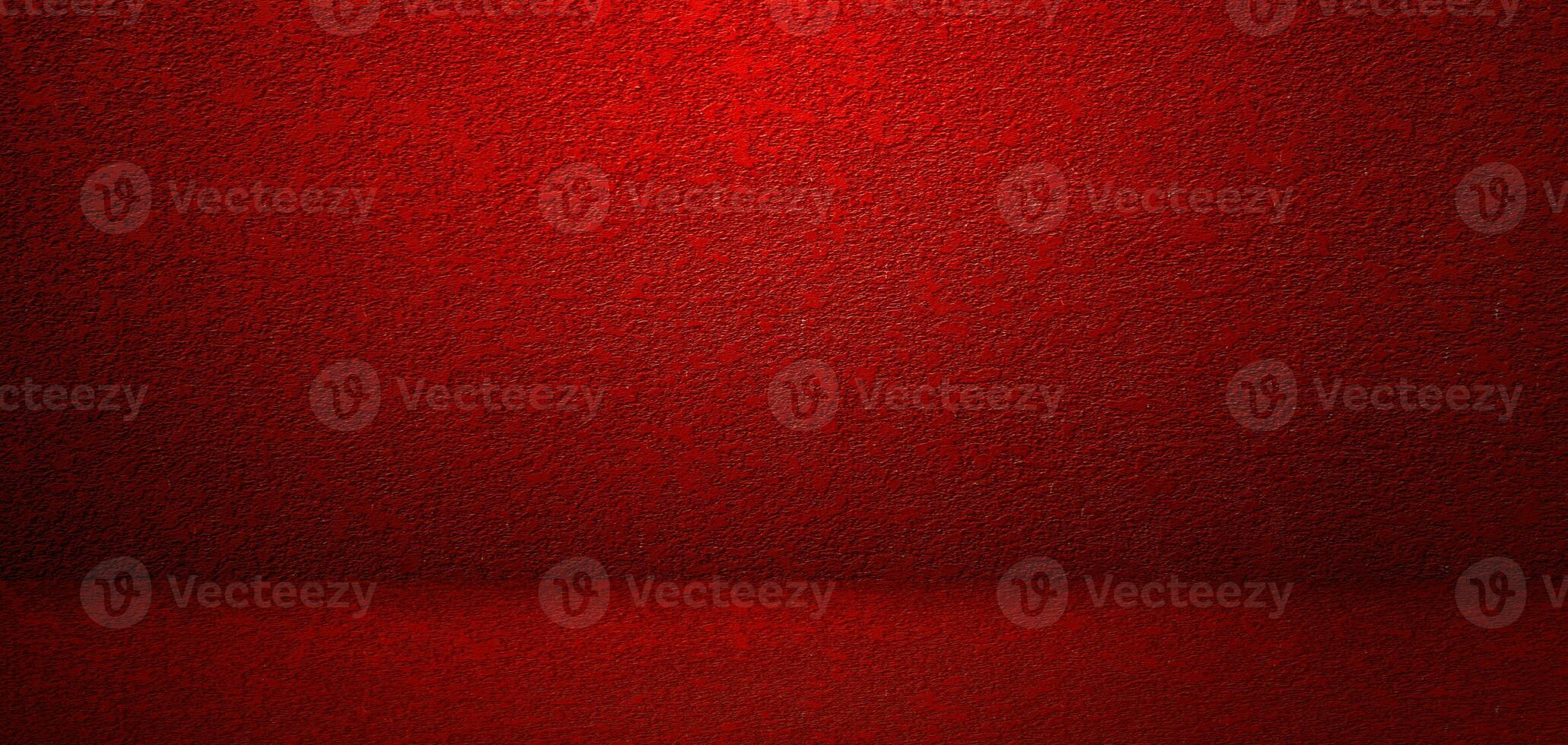 The floor and walls of the room are red as the background. photo