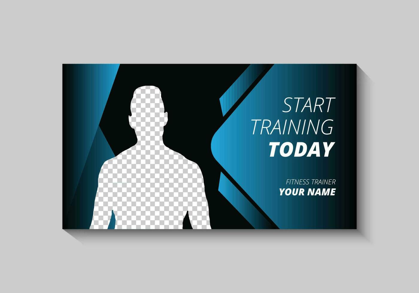 flat design fitness  gym template vector