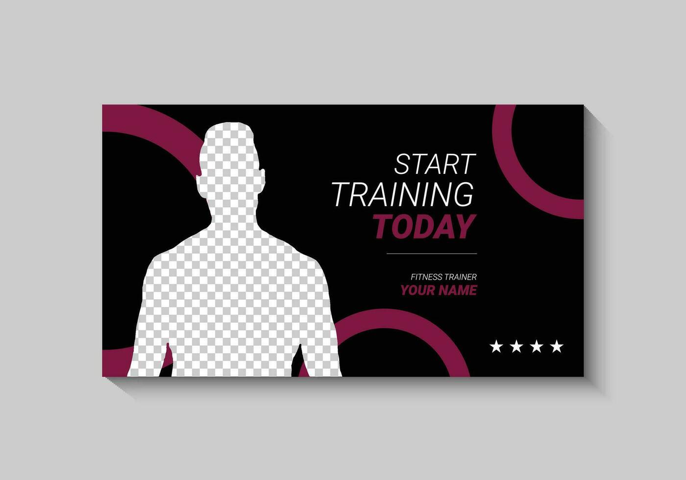 flat design fitness  gym template vector