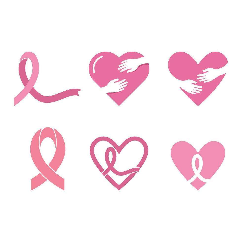 Breast cancer awareness,ribbon logo vector