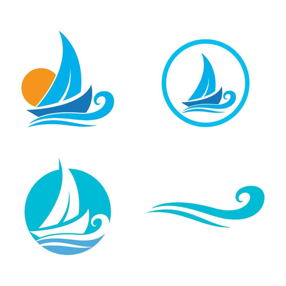 Sailing boat illustration vector