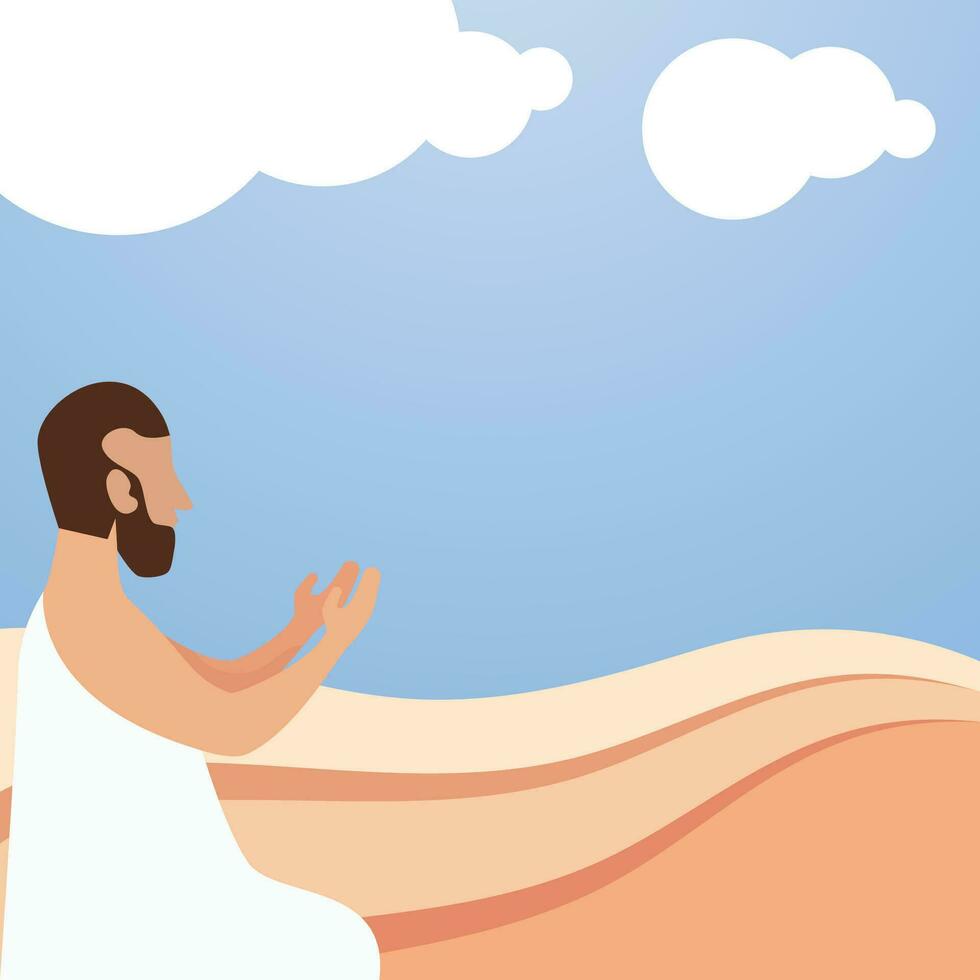 Man moslem prayer vector