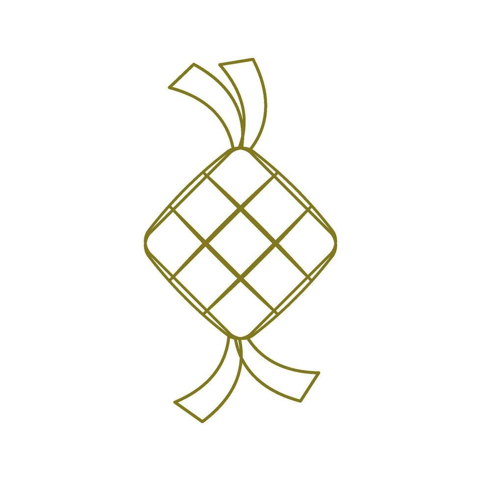 Ketupat or rice dumpling vector