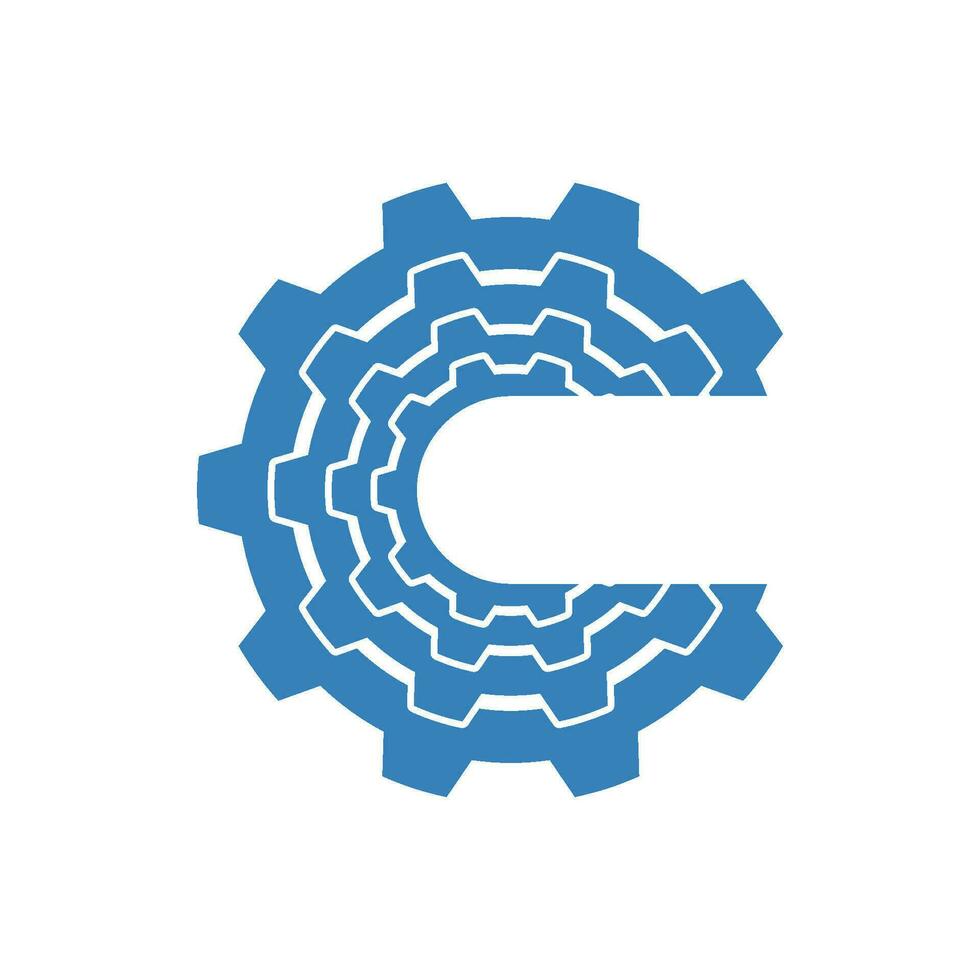 Gear technology logo vector