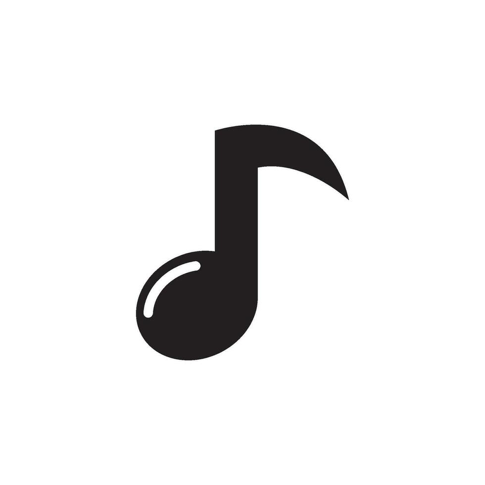 Music note logo icon vector