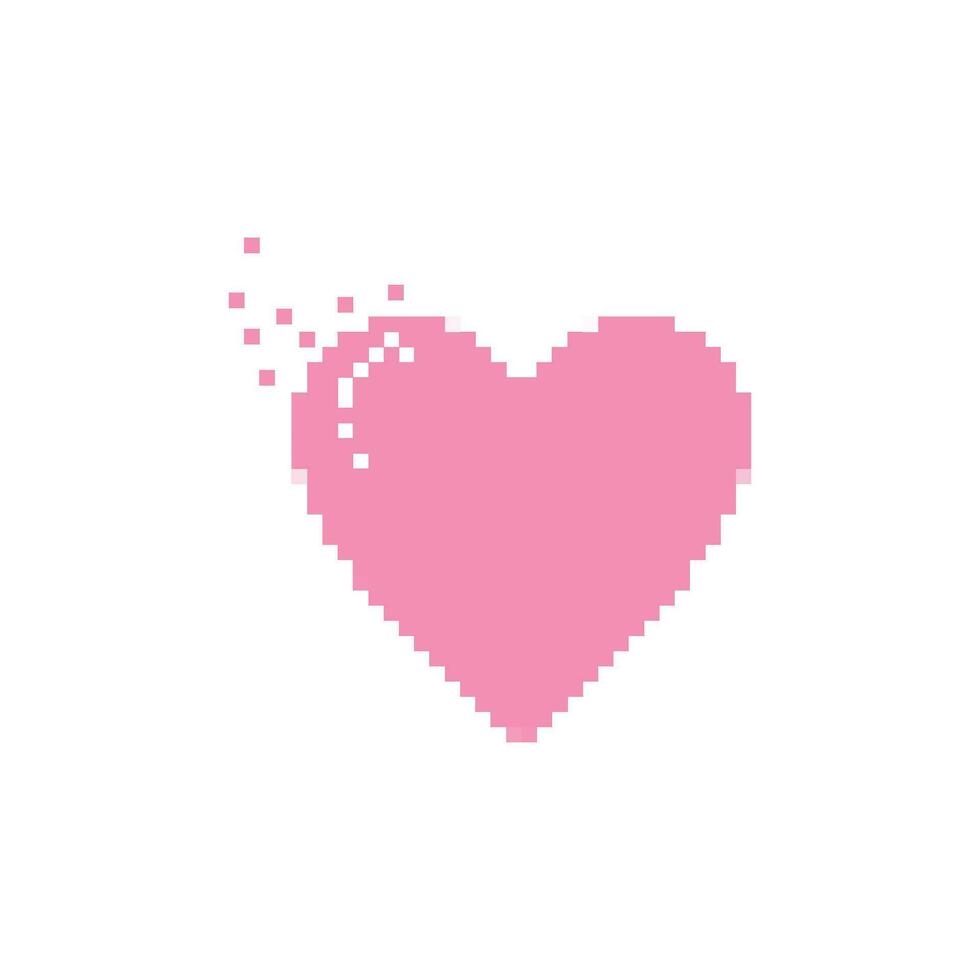 Love pixel art design vector