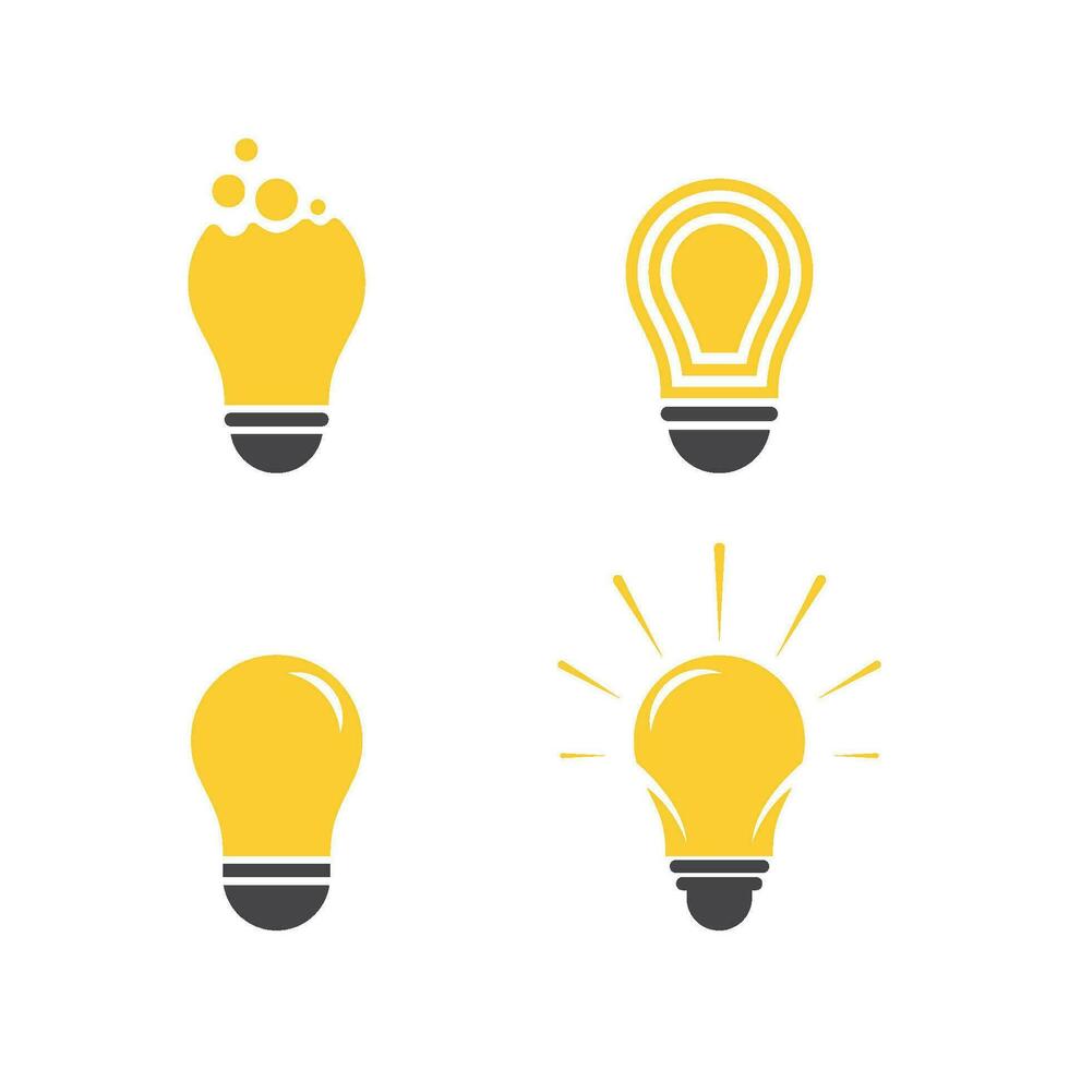 Bulb logo icon vector