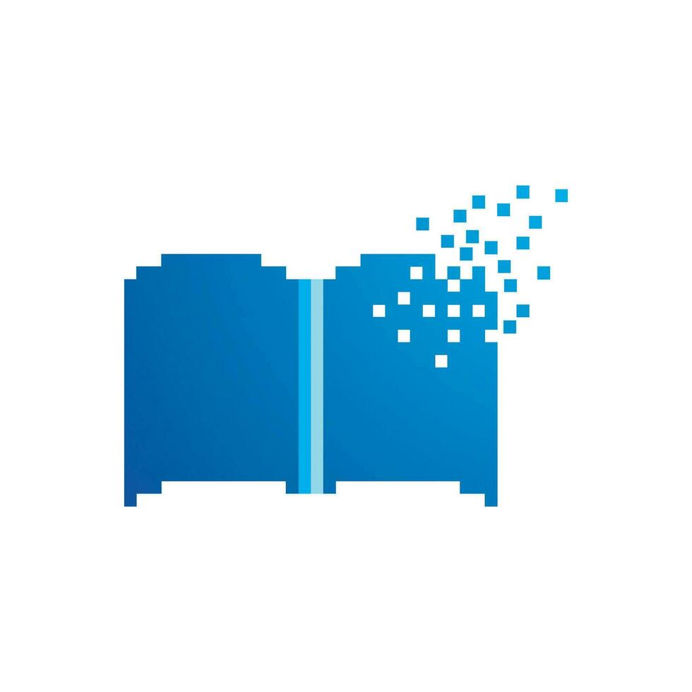 Book pixel art vector