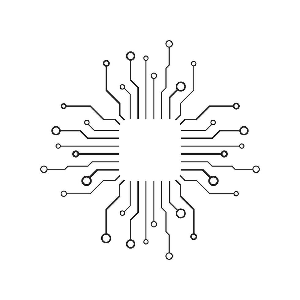 Processor logo icon vector