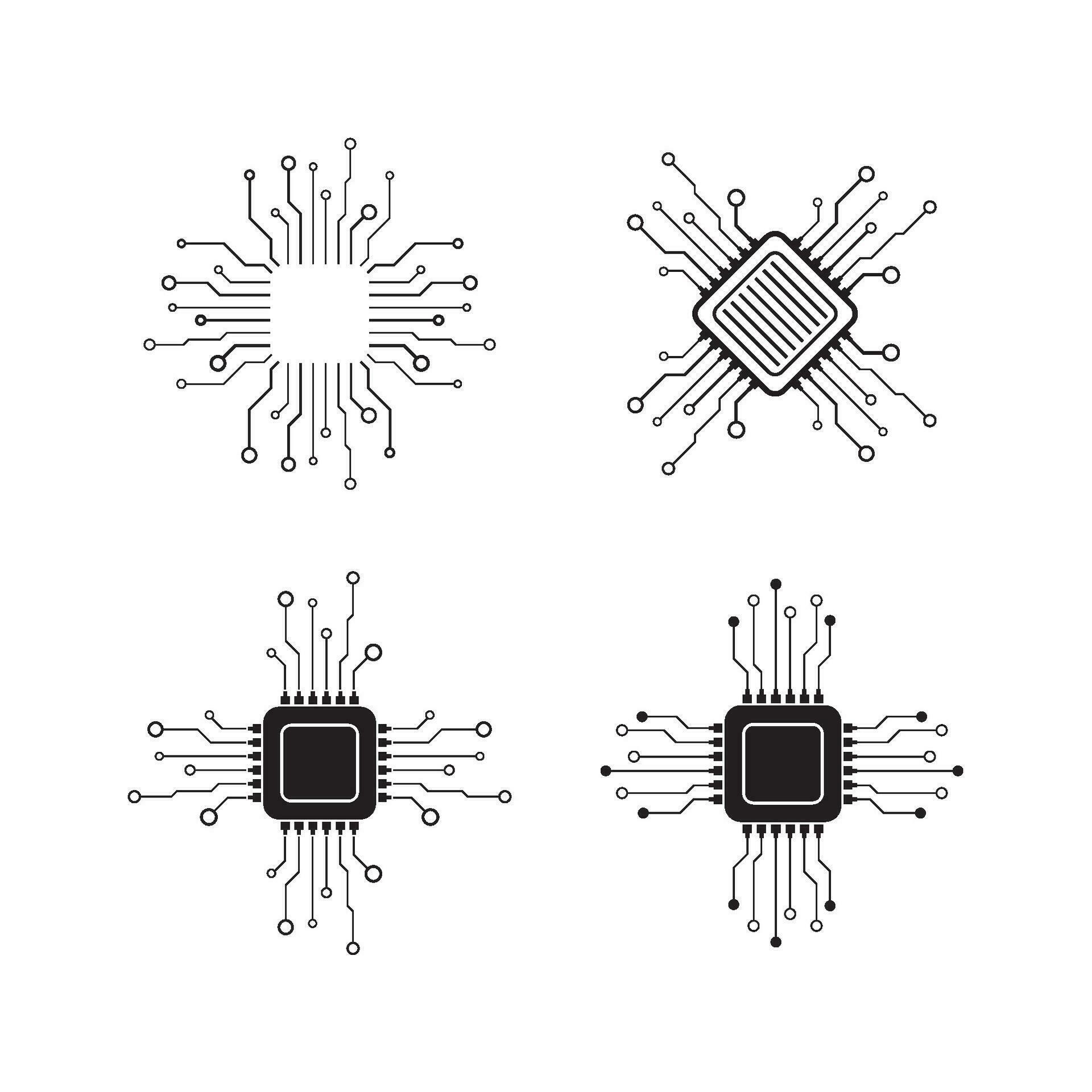 Processor logo icon 34846005 Vector Art at Vecteezy