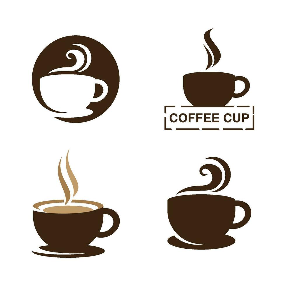 logotipo de la taza de café vector