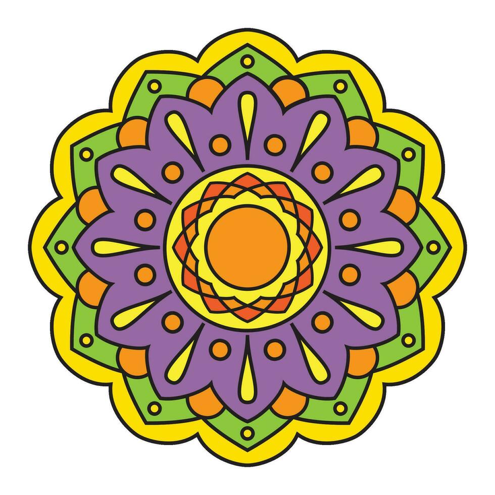 ilustración vectorial mandala vector