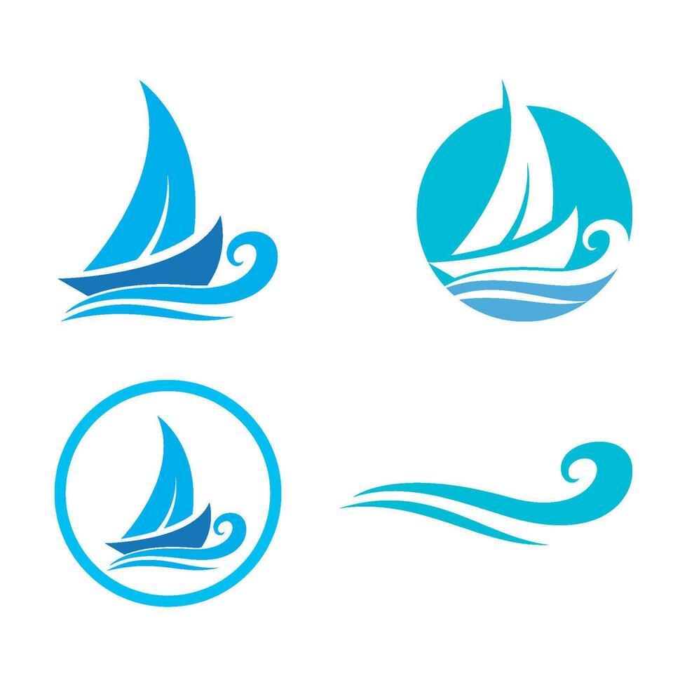 Sailing boat illustration vector