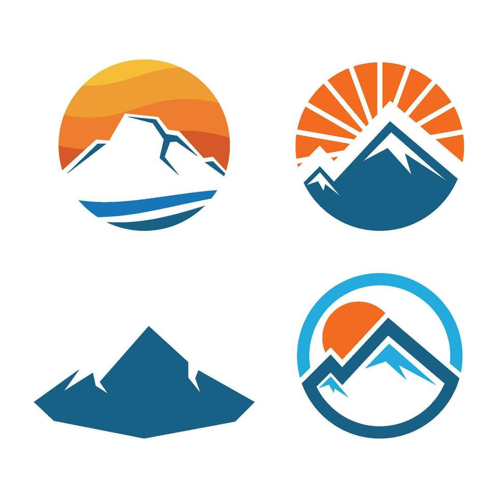 Mountain illustration logo icon vector