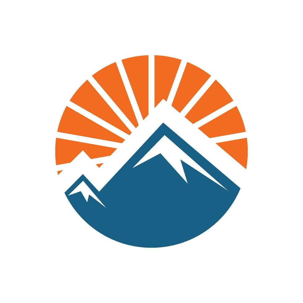 icono de logotipo de ilustración de montaña vector