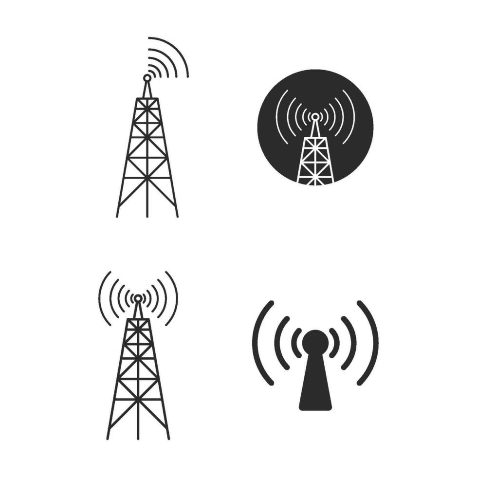 internet tower icon vector