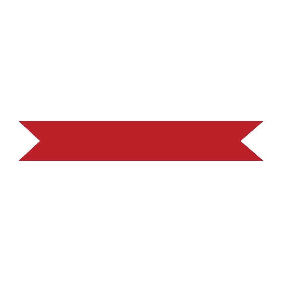 Red ribbon flat design vector