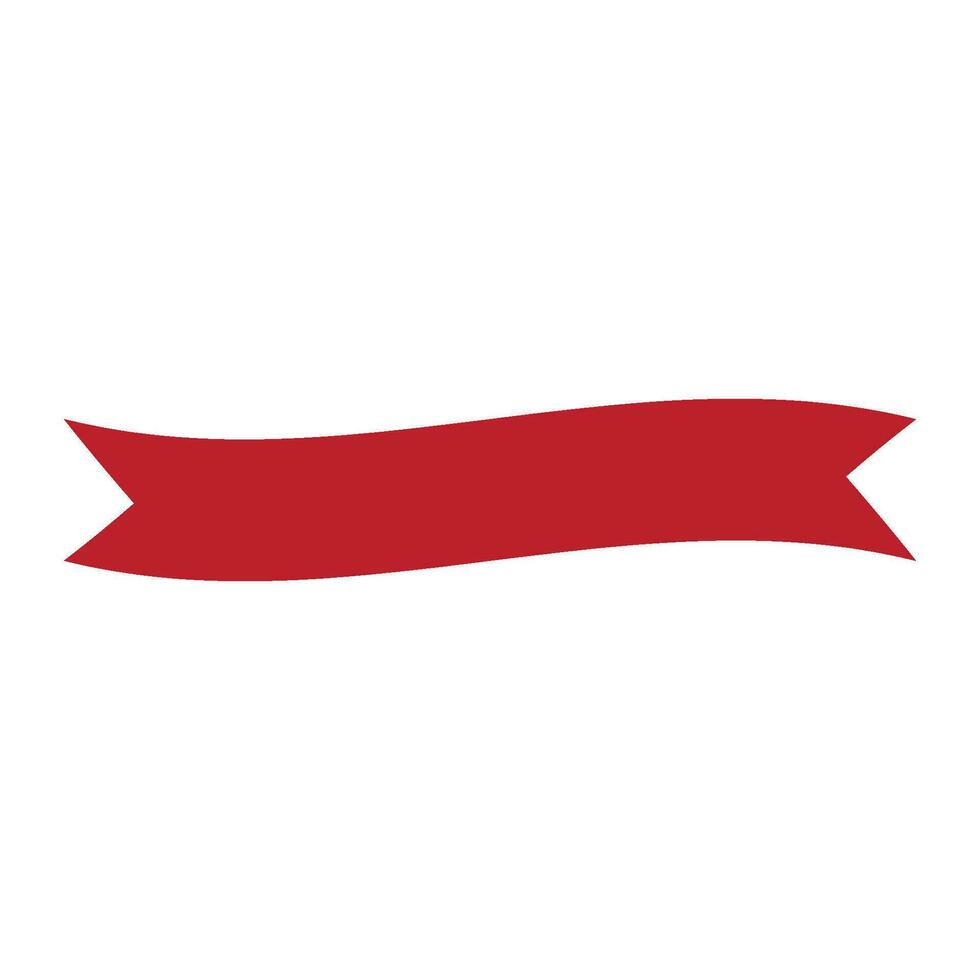 Red ribbon flat design vector