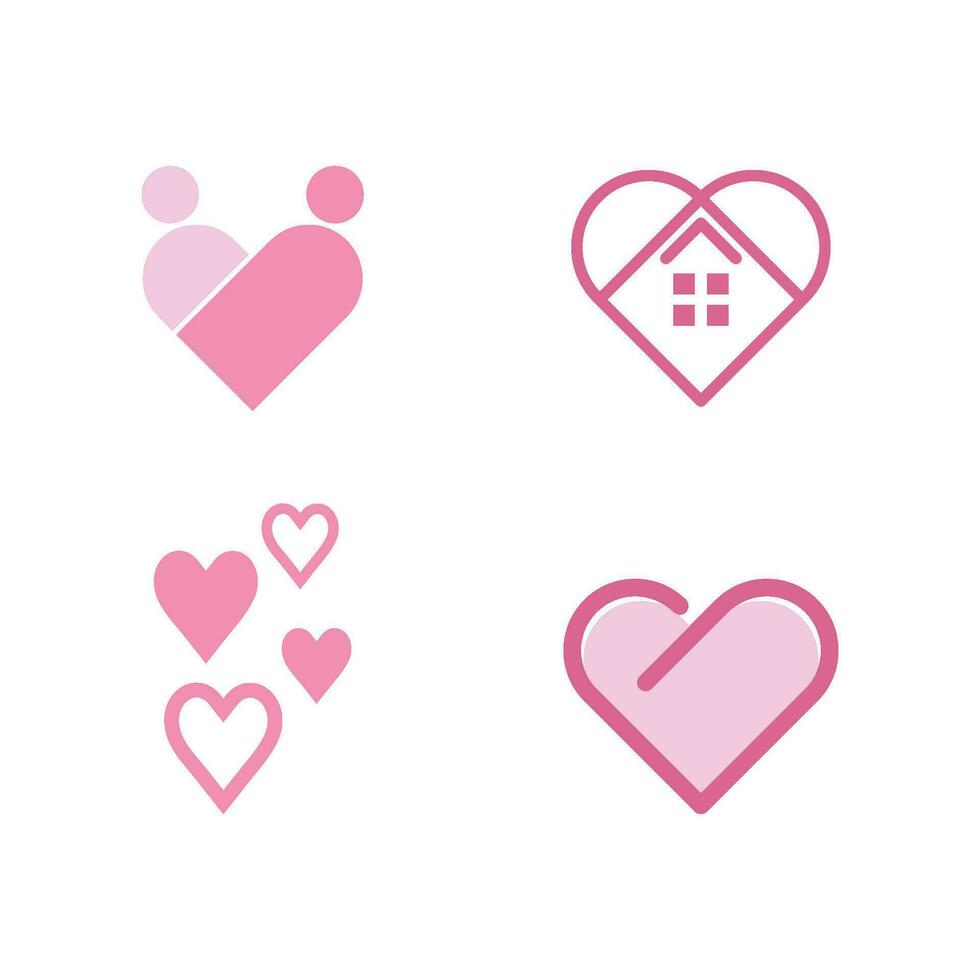 Love logo icon and symbol vector