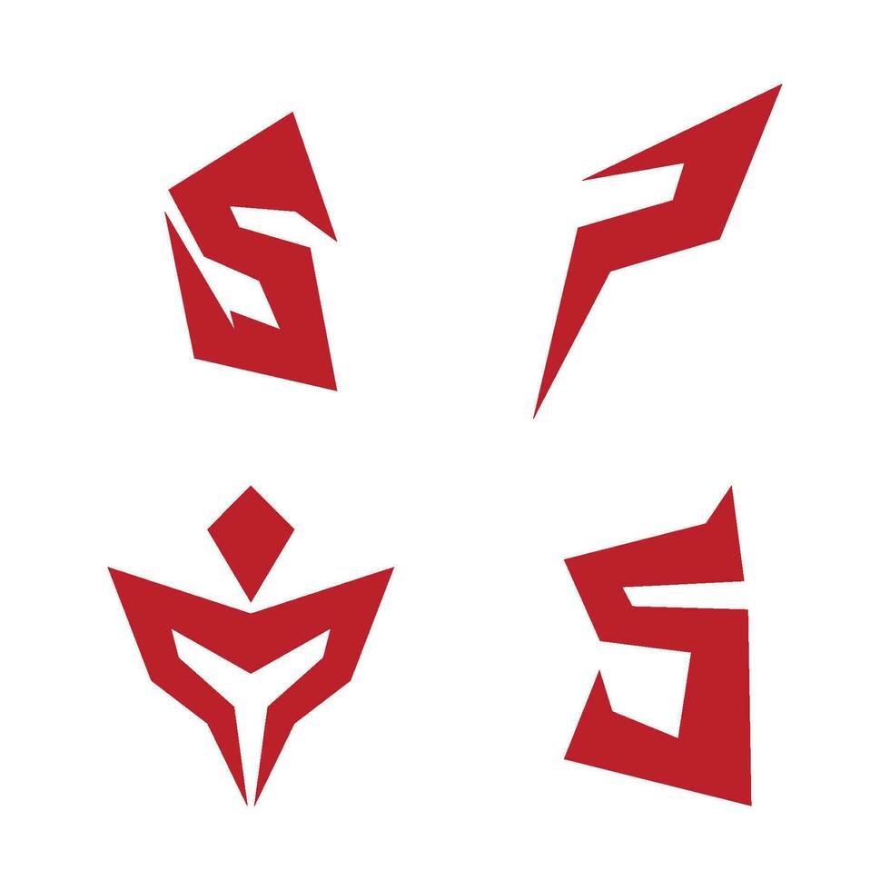 Initial letter spartan logo vector