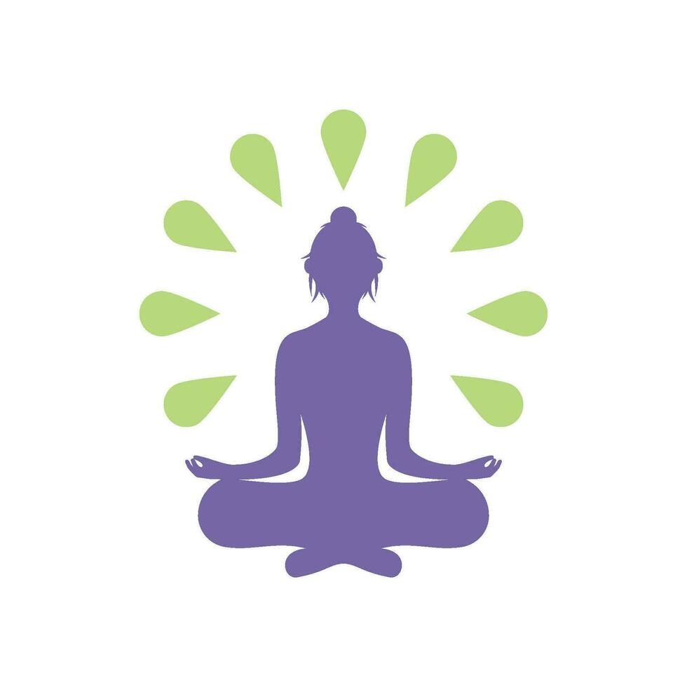 Meditation yoga logo vector