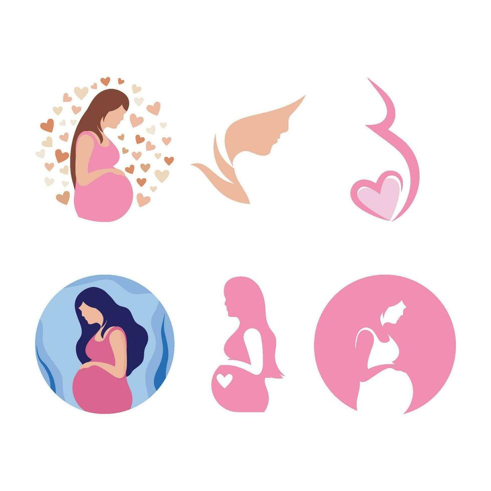 Pregnancy logo illustration vector
