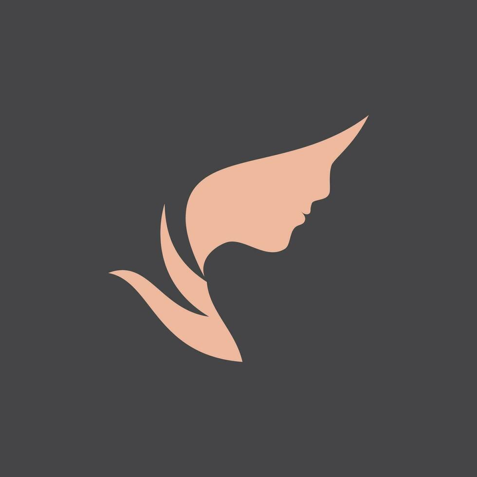 Women face silhouette vector