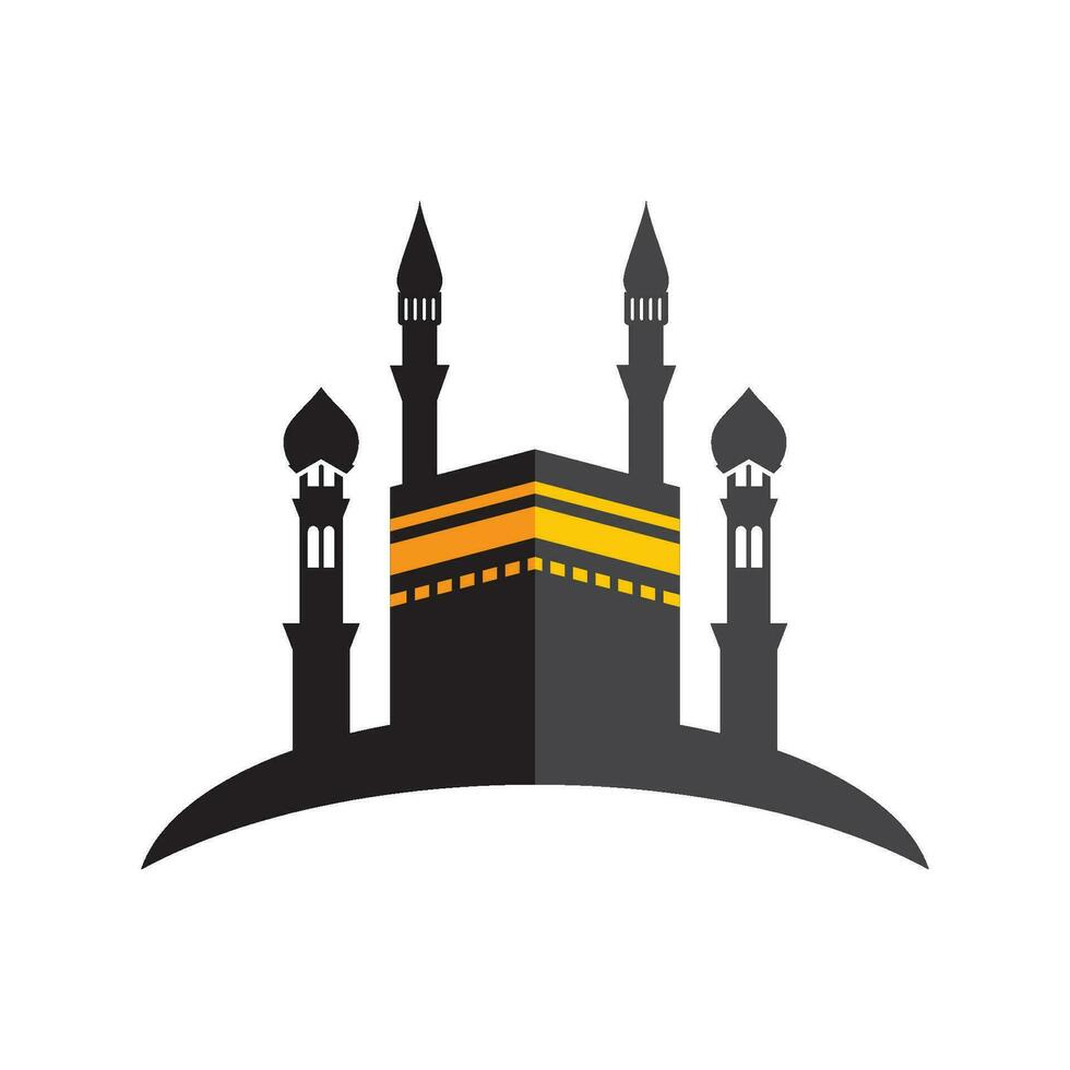 Kaaba logo illustration vector