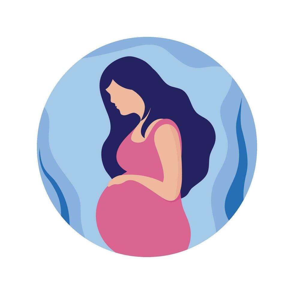 el embarazo logo ilustración vector