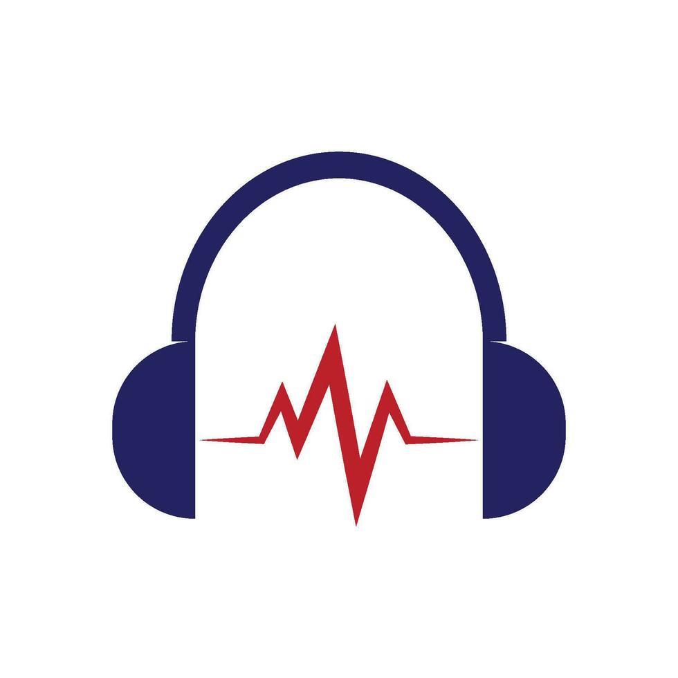 Headphones flat icon vector