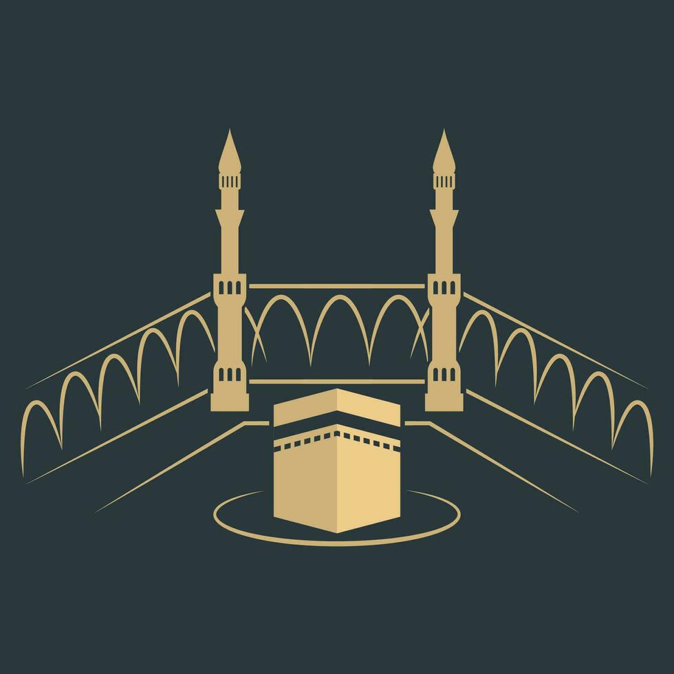 kaaba logo ilustración vector