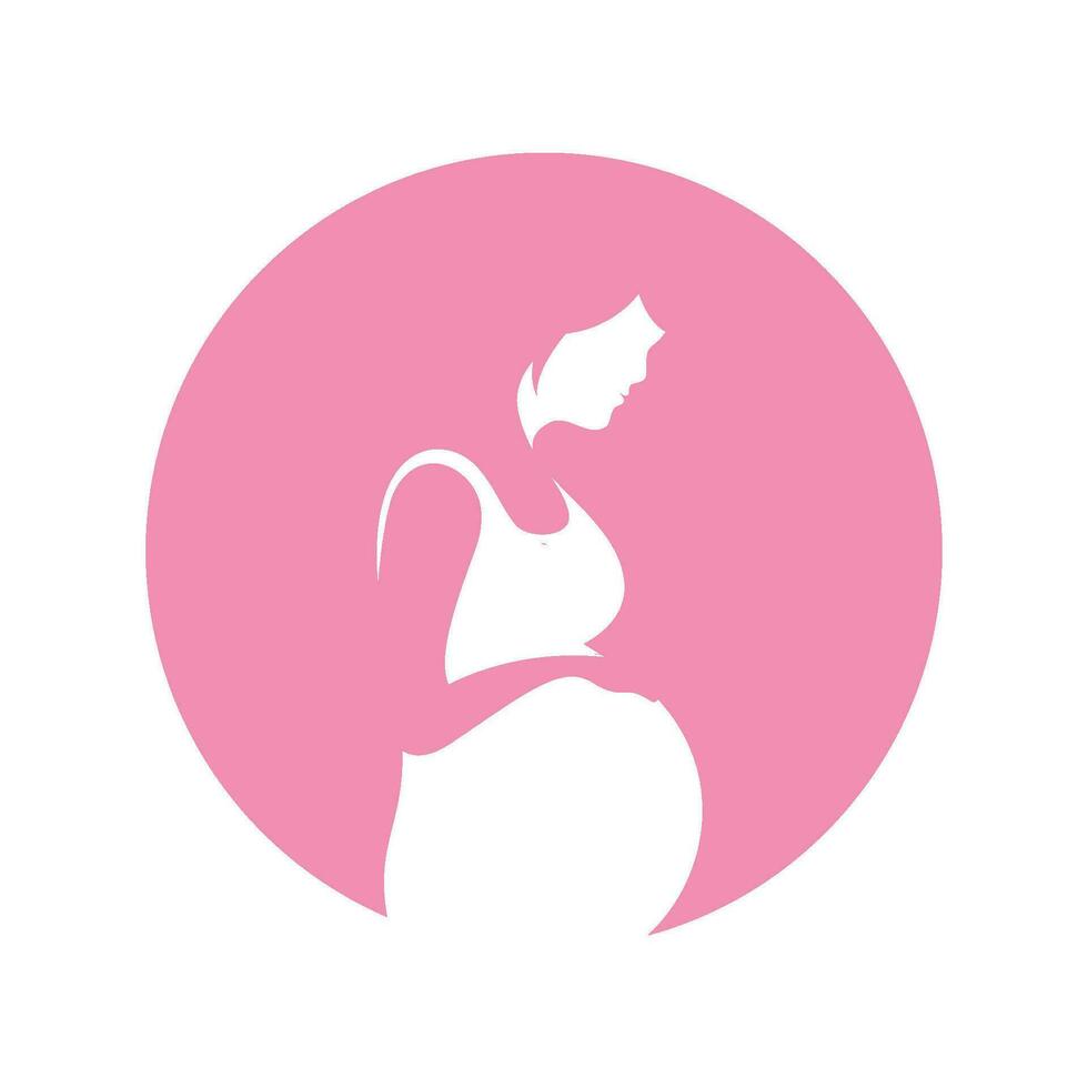 Pregnancy logo illustration vector