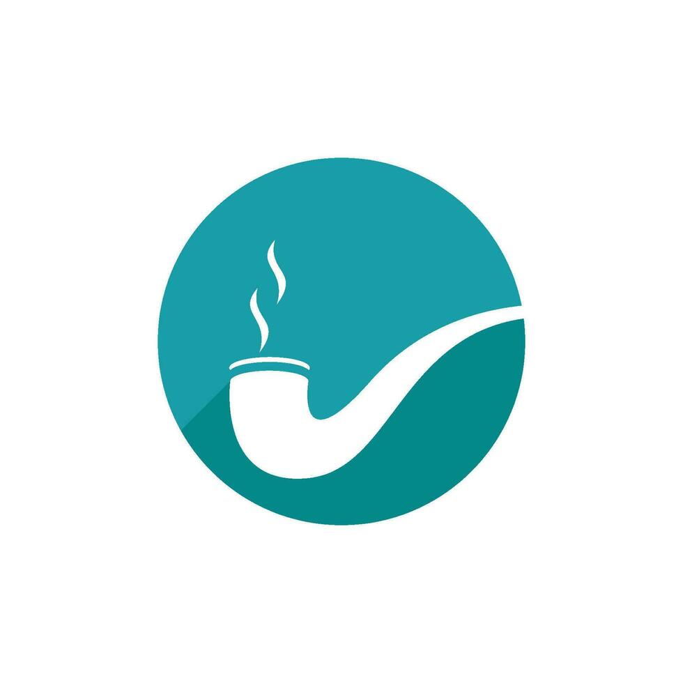 Smoking pipe icon vector