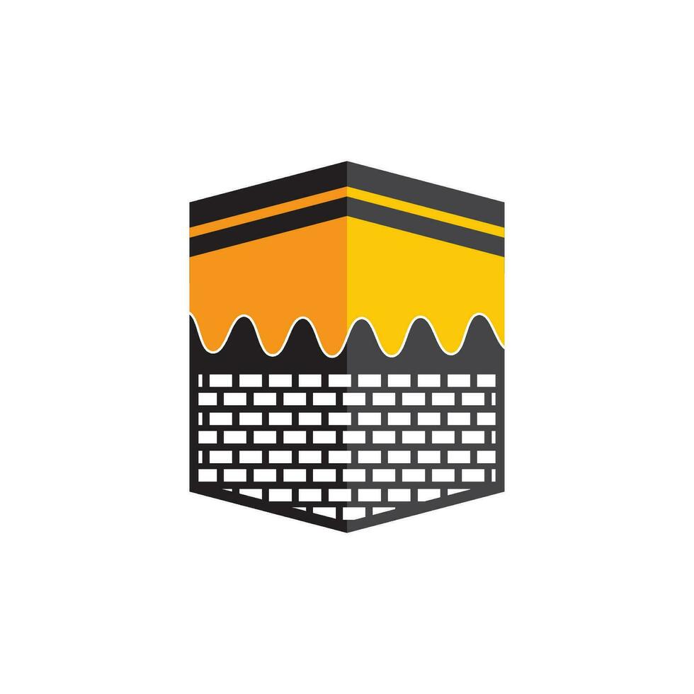 Kaaba logo illustration vector