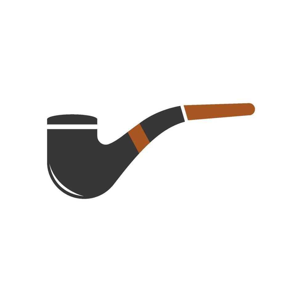 Smoking pipe icon vector