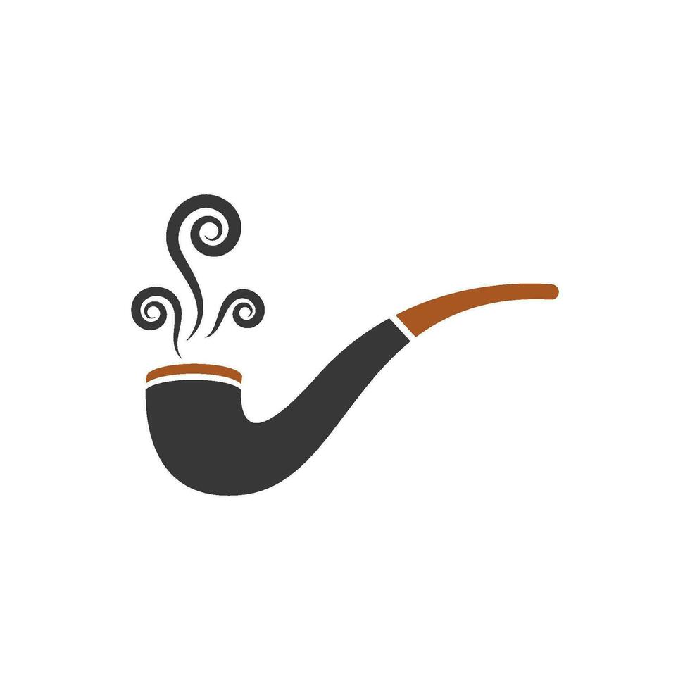 Smoking pipe icon vector