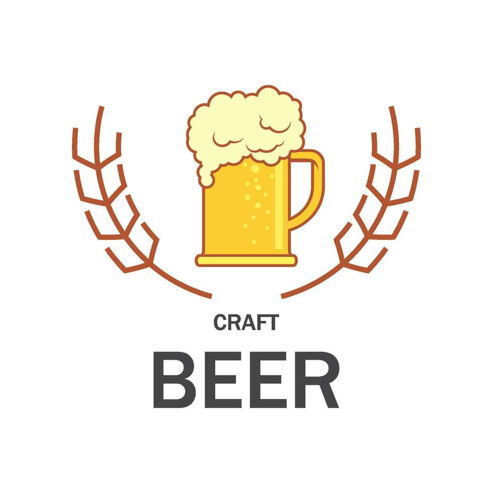 Beer craft logo vector