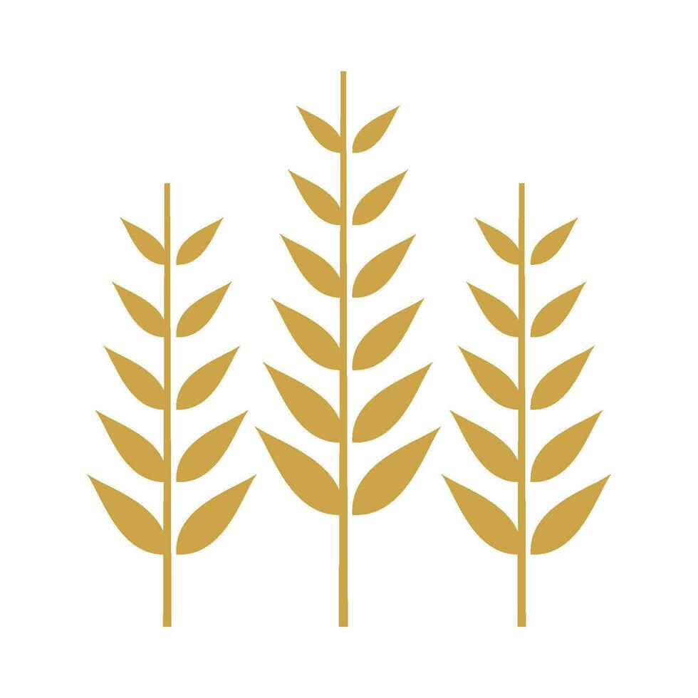 Wheat logo template vector