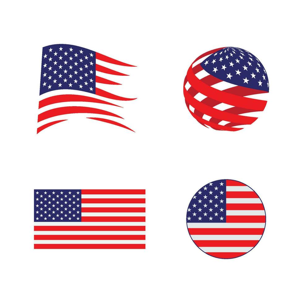 American flag illustration vector