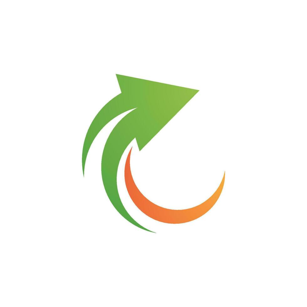 Arrow illustration logo icon vector