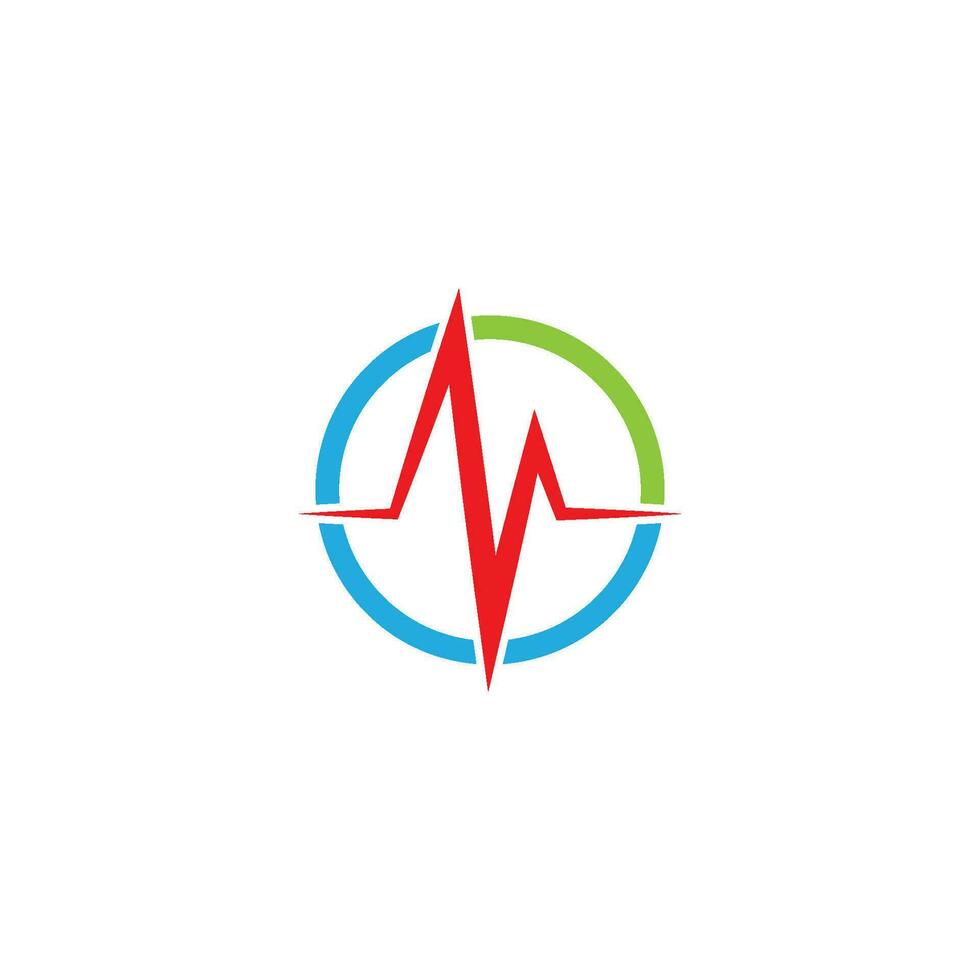 heart beat line vector