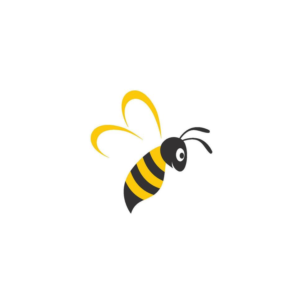 logo de abeja de miel vector