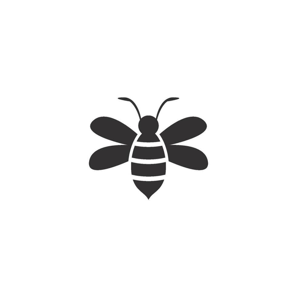 logo de abeja de miel vector