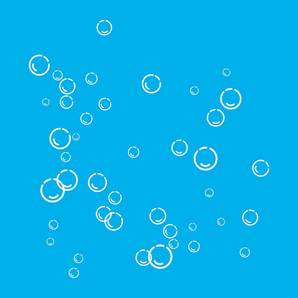 Fresco agua burbujas vector