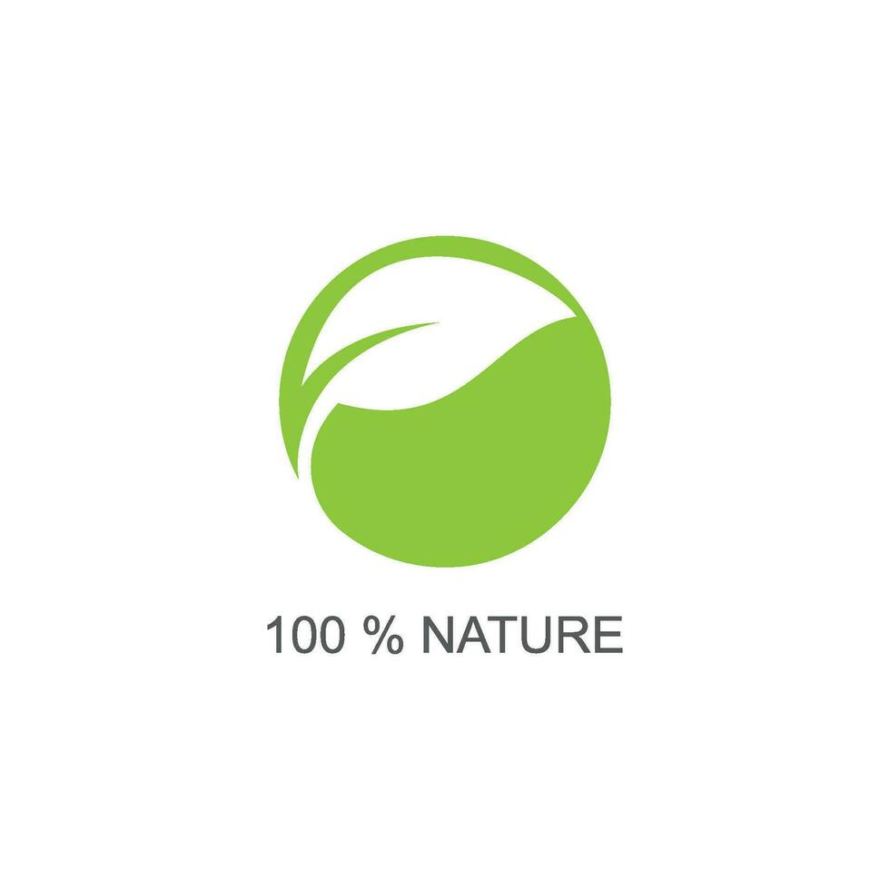 Green leaf logo icon vector