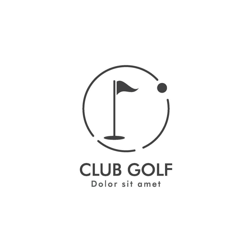 golf logo icono vector
