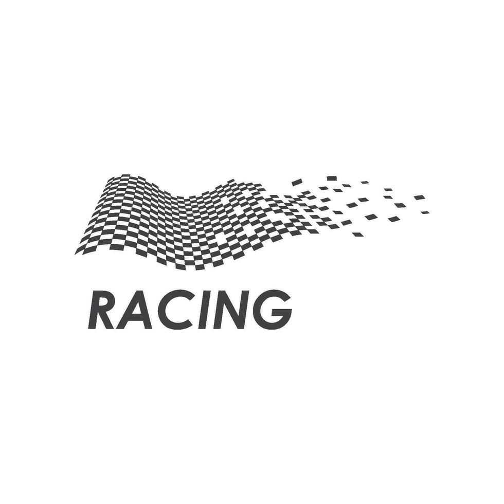 Race flag icon vector