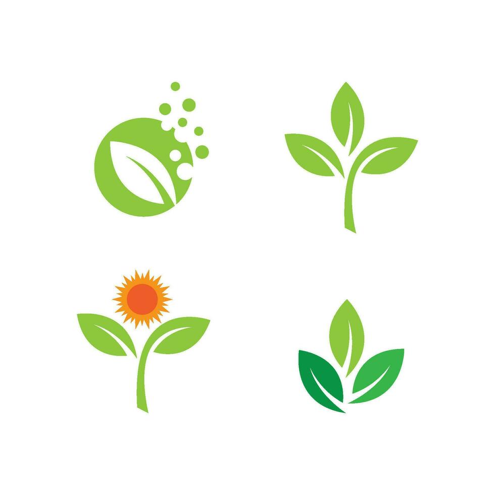 verde hoja logo icono vector