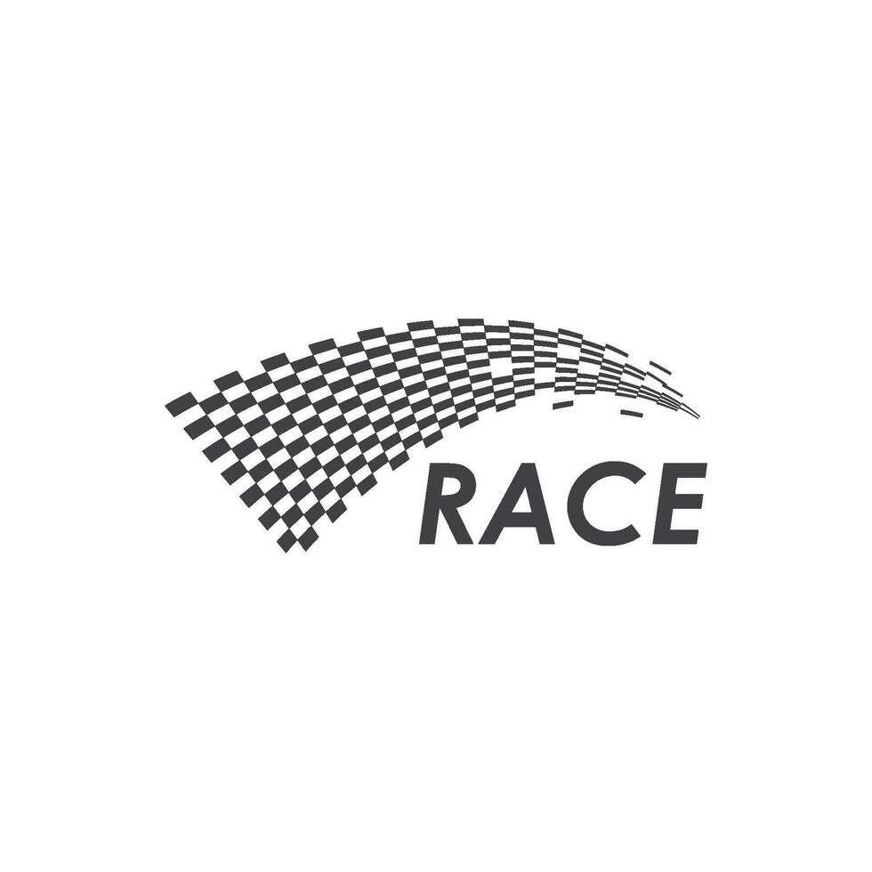 Race flag icon vector