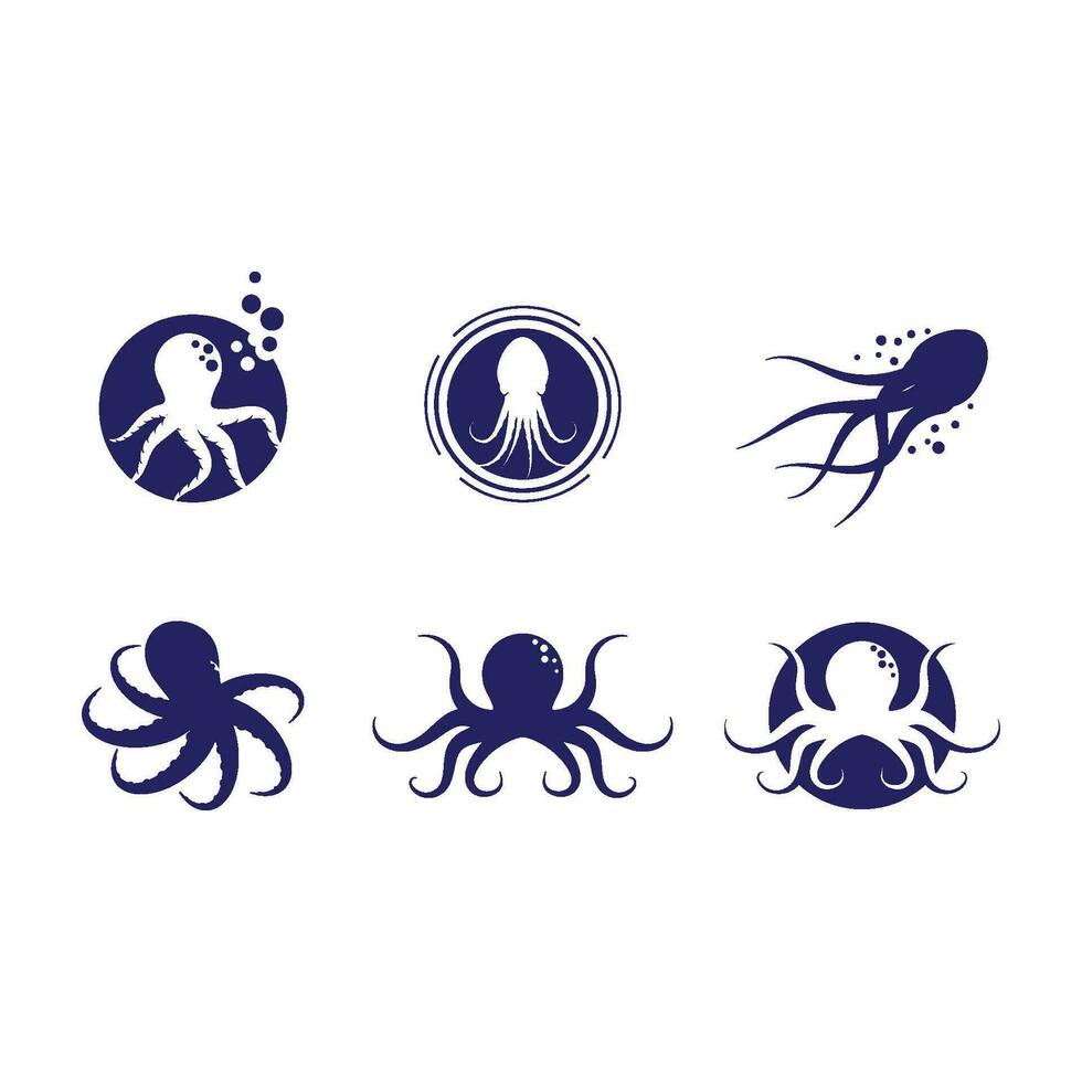 Octopus logo design vector